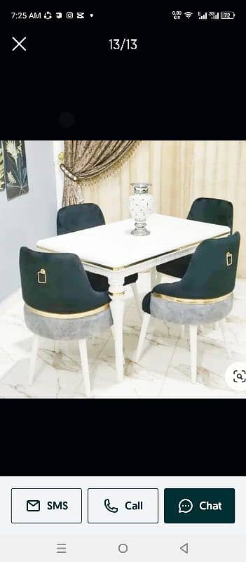 Six Seater Dining Table / 6,8,10. . Chair / Wooden / Luxury / Glass Top 12