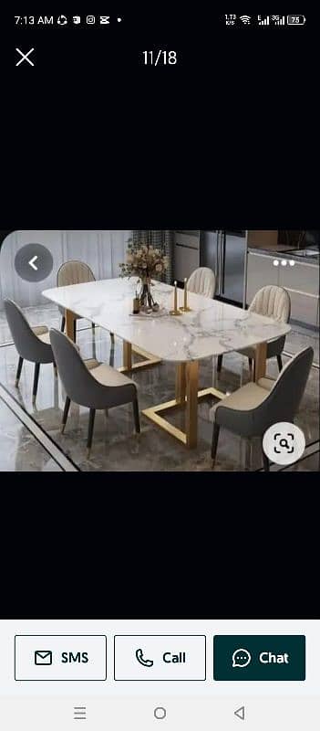 Six Seater Dining Table / 6,8,10. . Chair / Wooden / Luxury / Glass Top 17