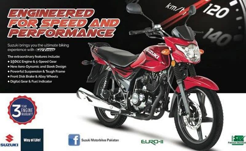 Suzuki GR150 2025 Black Red 2