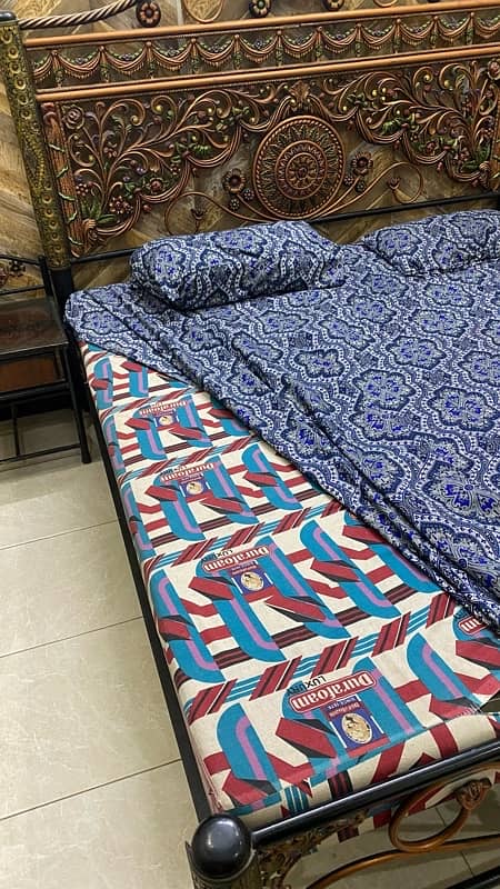 King Size Bed with Mattress and Side Tables 3