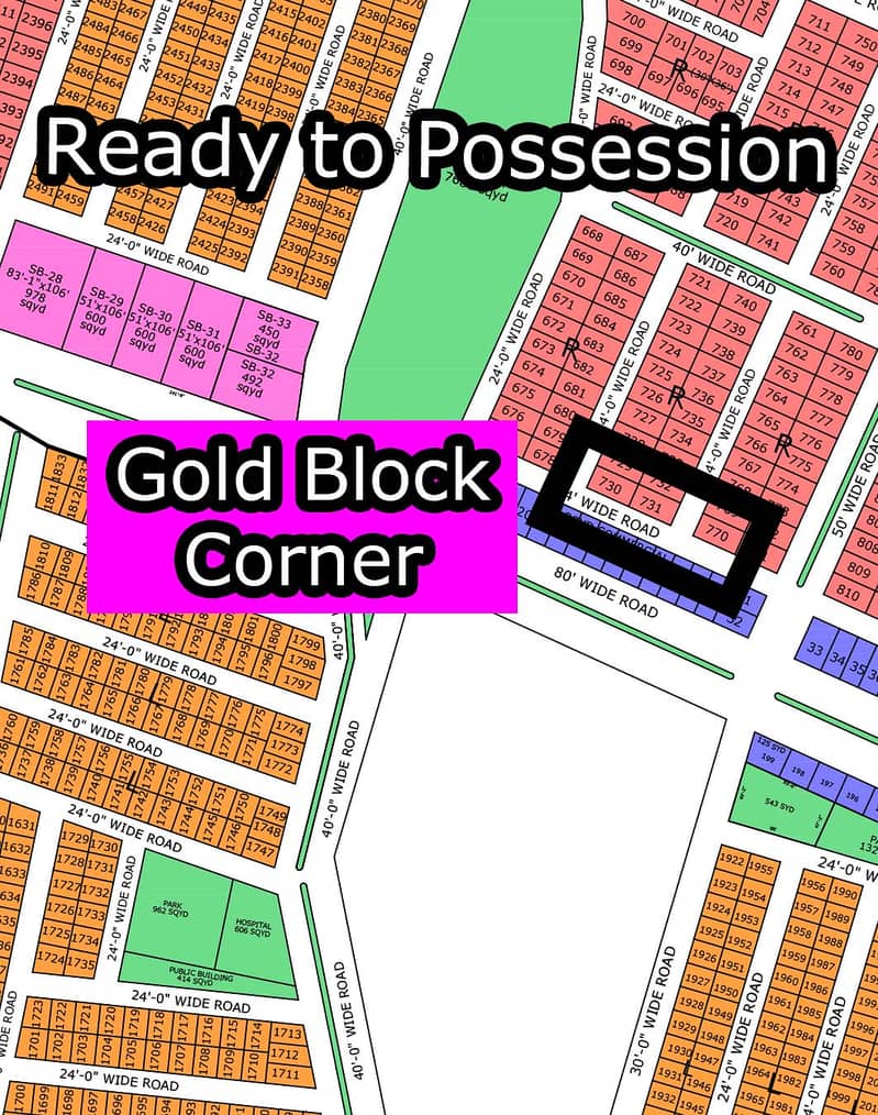 R - (Gold Block + Corner) North Town Residency Phase - 1 Surjani 1