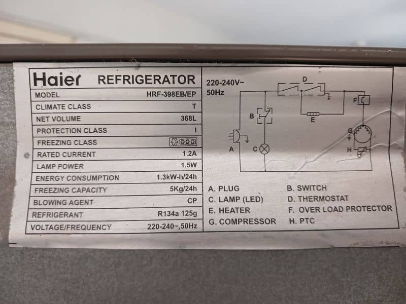 FOR SALE: Used Haier Refrigerator 10