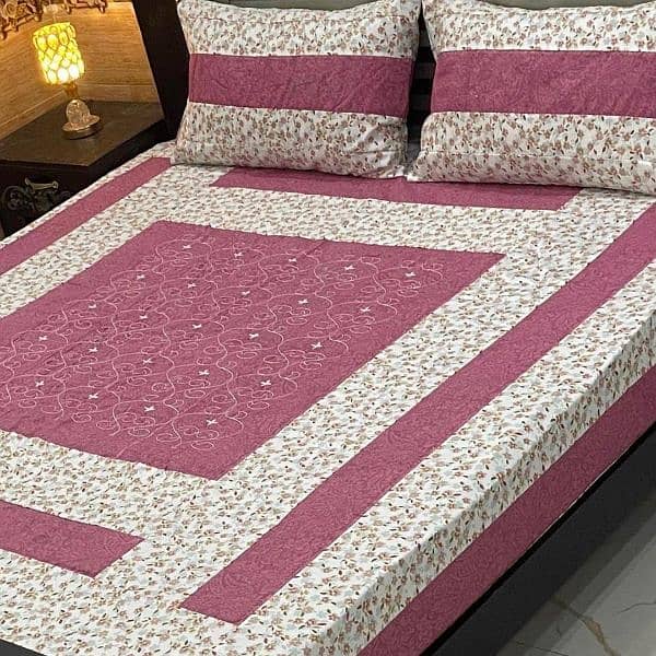 3pcs cotton patchwork double bedsheets 0