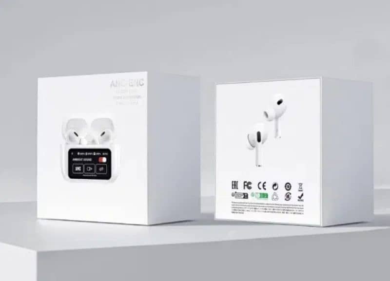 White A9 Pro ANC AirPods with Screen | Bluetooth 5.4 2