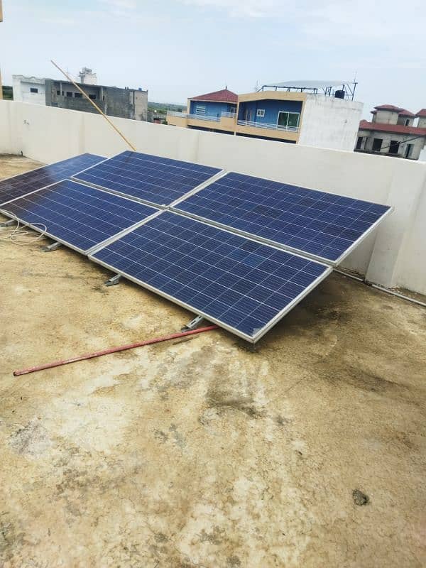 ziewnic inverter pv 2000 with 5 Soler plates 330 watts each and stands 4