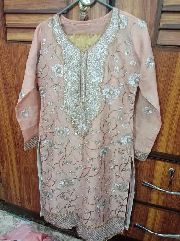 branded full embroidered good condition 3 pcs 1