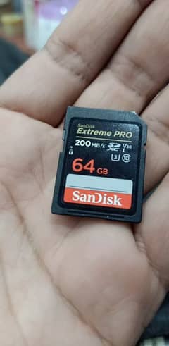 SanDisk 64 gb Memory Card For Camera Dslr