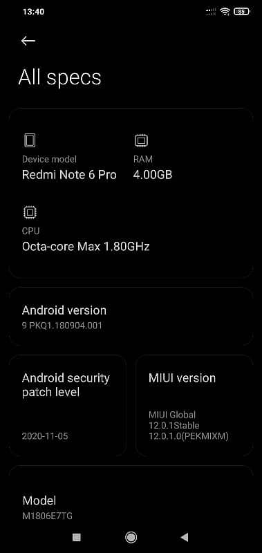 Redmi Note 6 Pro ( 4/64 no open repair ) 4