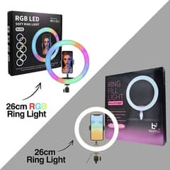 MJ36 RGB LED RING LIIGHT 36CM WITH TRIPOD STAND MULTICOLOR