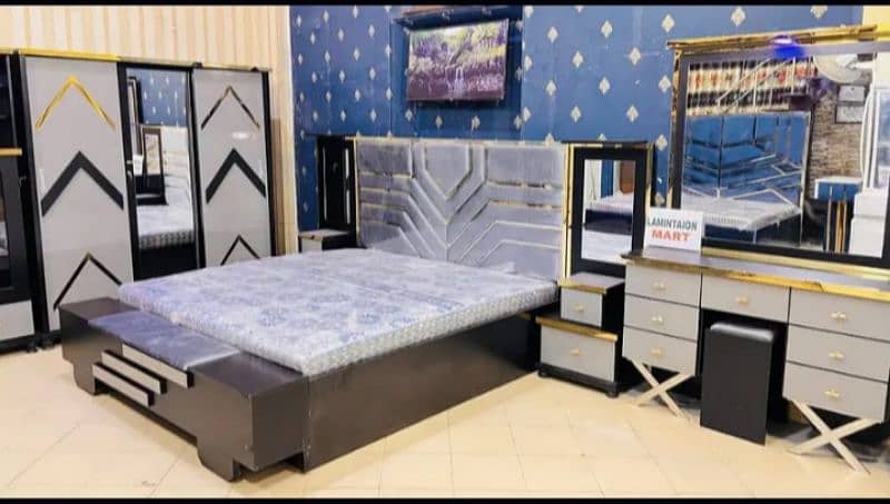 Super high Gloss Turkish bedroom set 5 pieces 2