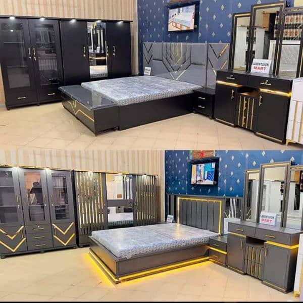 Super high Gloss Turkish bedroom set 5 pieces 4