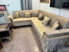 stylish 6 seater corner sofa slightly used