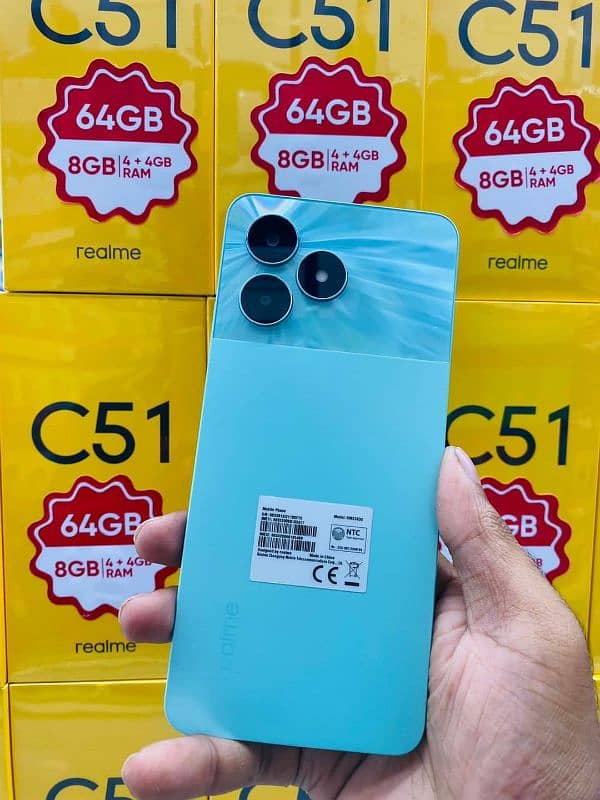 realme C51 ram 4 GB memory 64 GB PTA approved 0