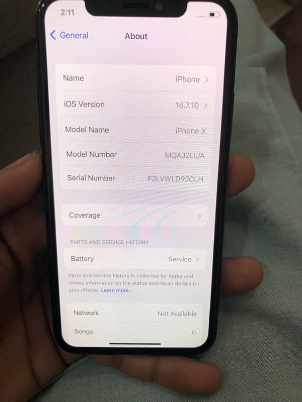 iPhone x 46GB 6