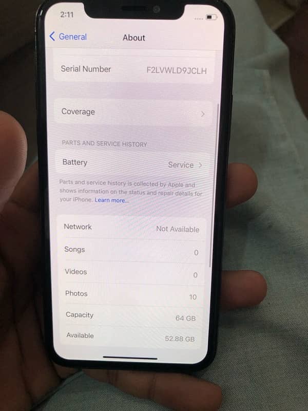 iPhone x 46GB 7