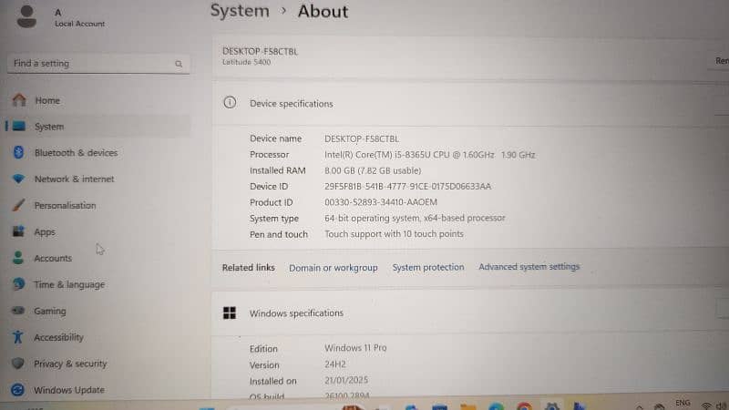 dell latitude 5400 with 14 inch fhd touch display 3