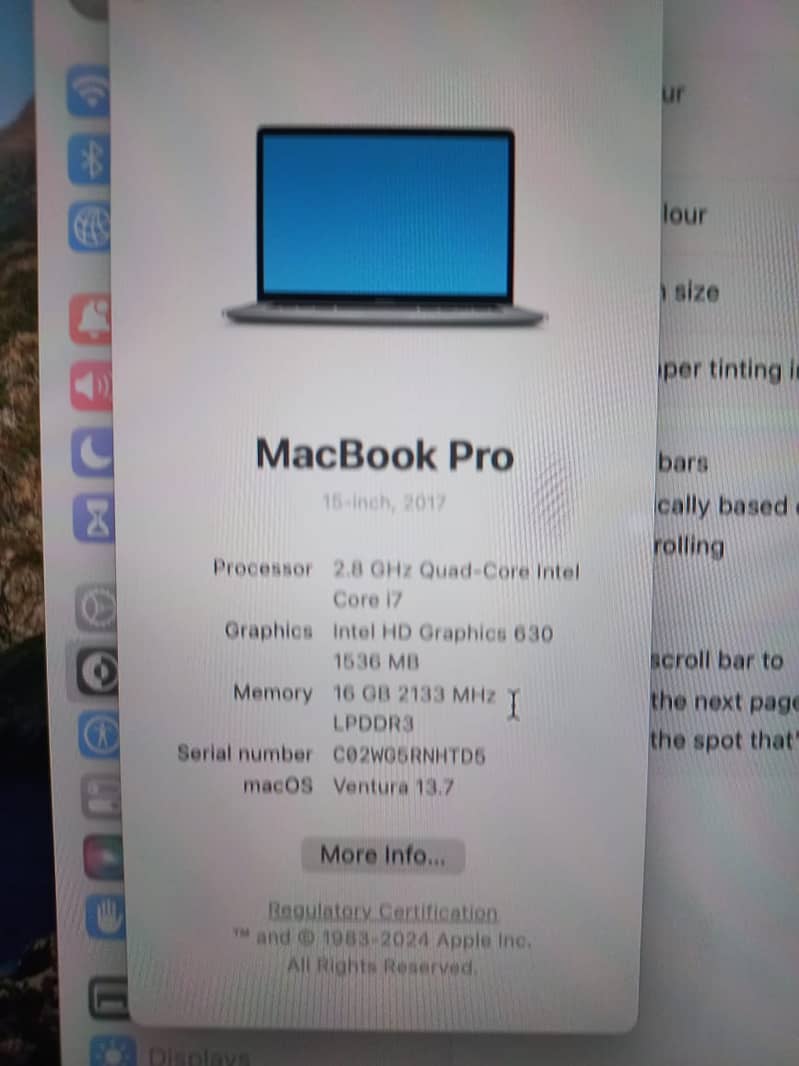 Macbook pro 17 6