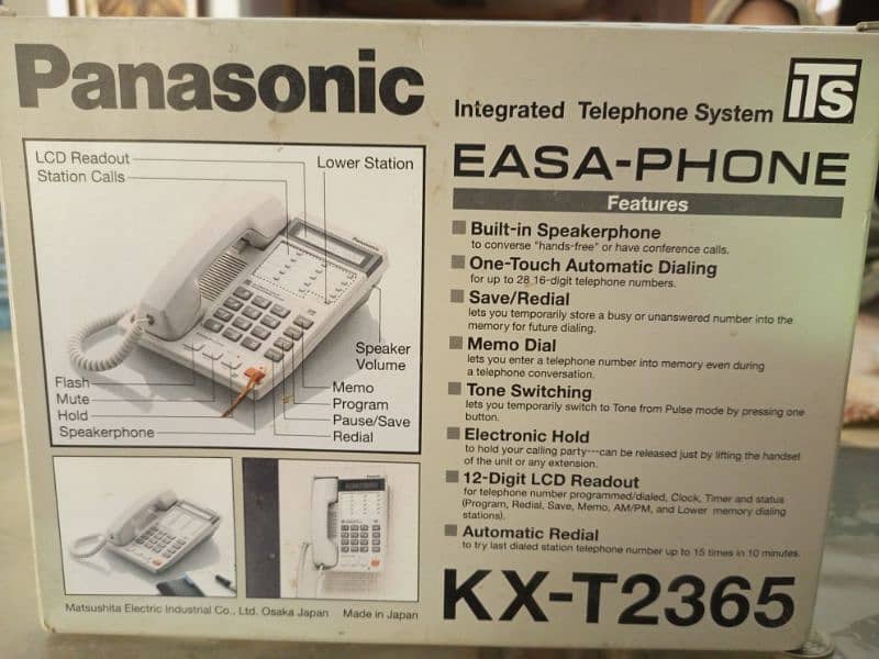 Panasonic original New Telephone set Made in Japan with complete Box. 1