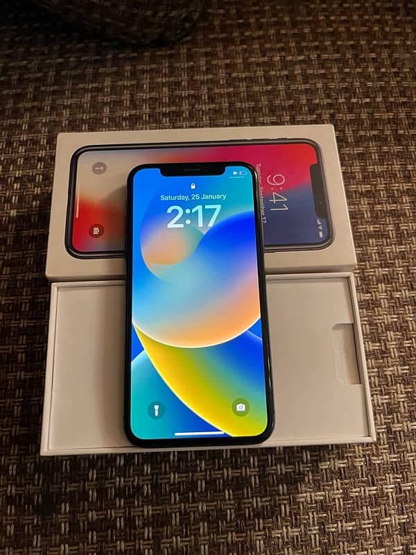 iphone x 64gb with box official pta approved 0