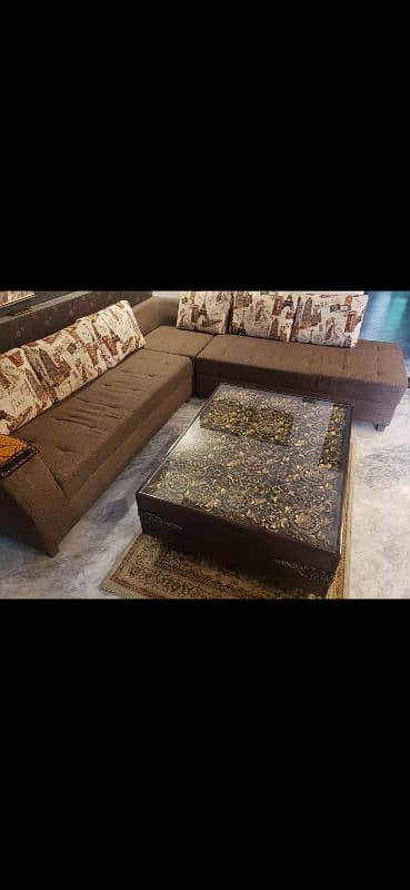 7 seater L shaped sofa and antique design table 3