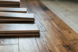 Wooden Floor - Vinyl Floor - Fluted Panel - Blinds - Grass