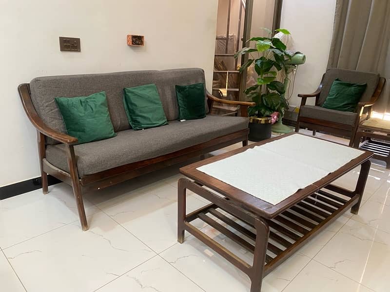 5 Seater Wooden Sofa 0