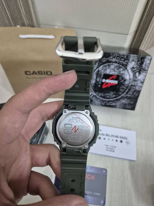 Casio G-Shock watch GA2100 black and army green 2