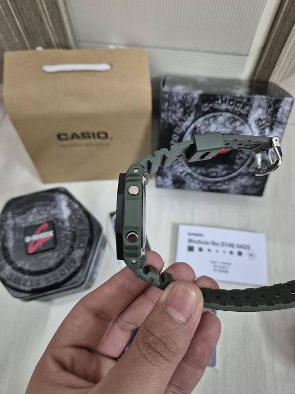 Casio G-Shock watch GA2100 black and army green 3