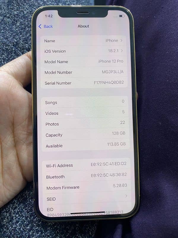 iphone 12 pro 128 GB factory unlocke 81 health 3