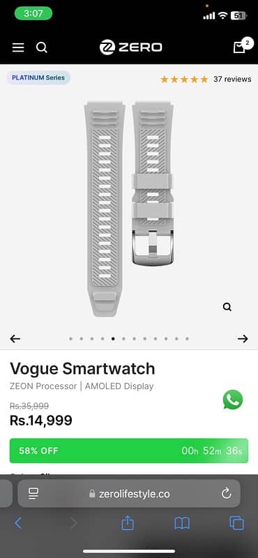 vogue smart watch ( zero lifestyle ) 2