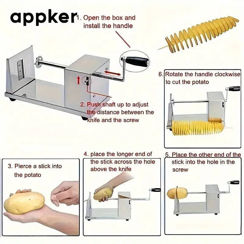 Potato Spiral Cutter Machine | Tornado Machine | 2