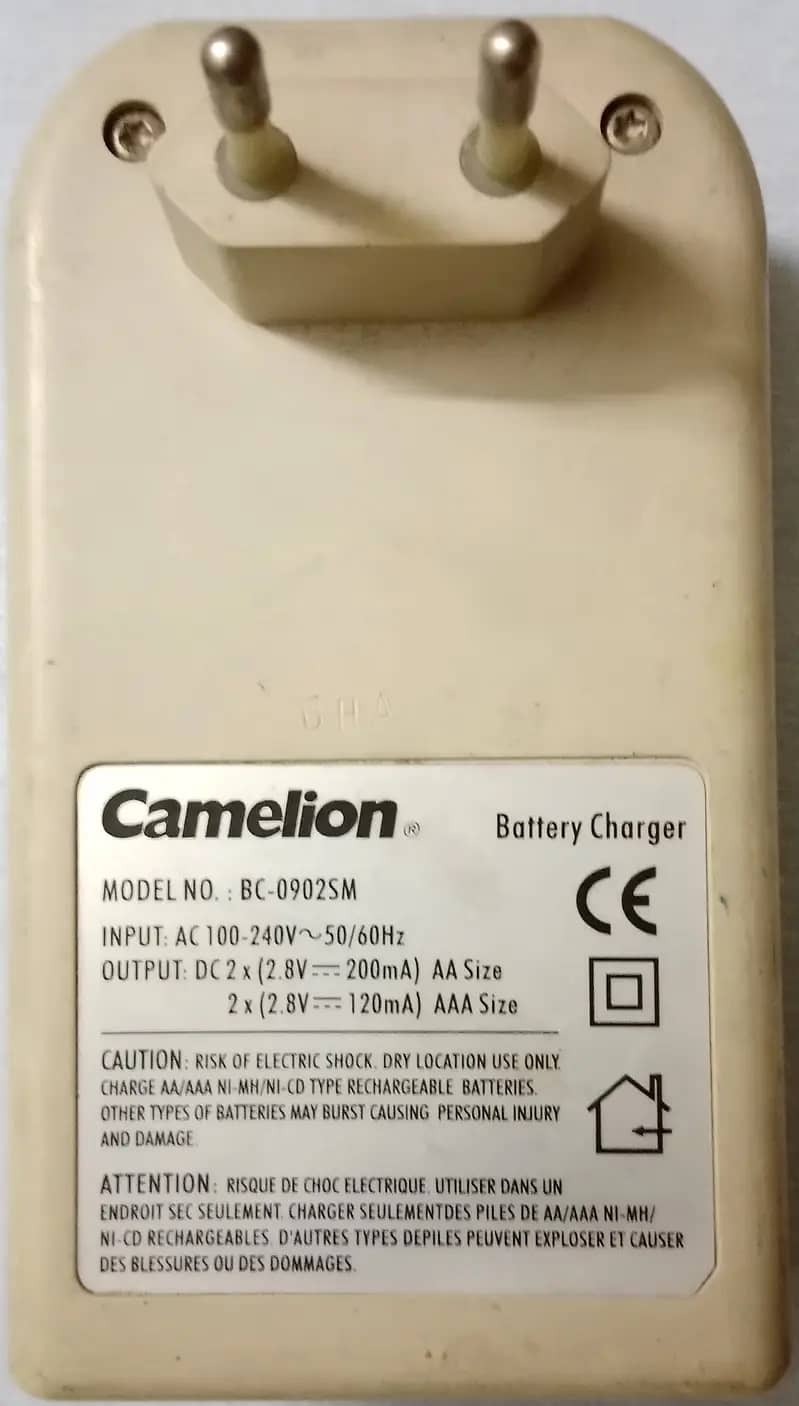 Camelion Standard Charger for Ni-MH/Ni-Cd AA/AAA BC-0902S 1