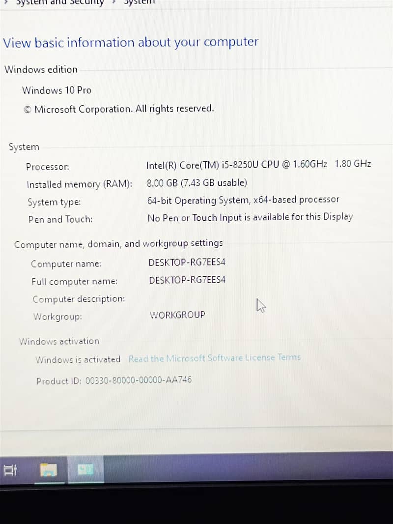 Lenovo Core i5-8th Gen Quad Core Processer 8GB RAM 128GB SSD 512GB HHD 7