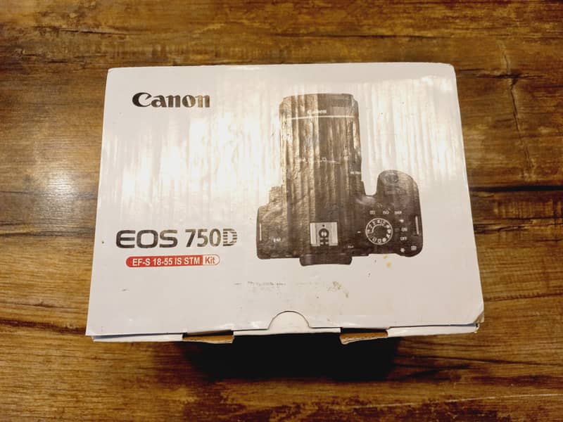 Canon 750d (rebel t6i) Body With 18-55 IS STM Kit Lens (Complete Box) 0