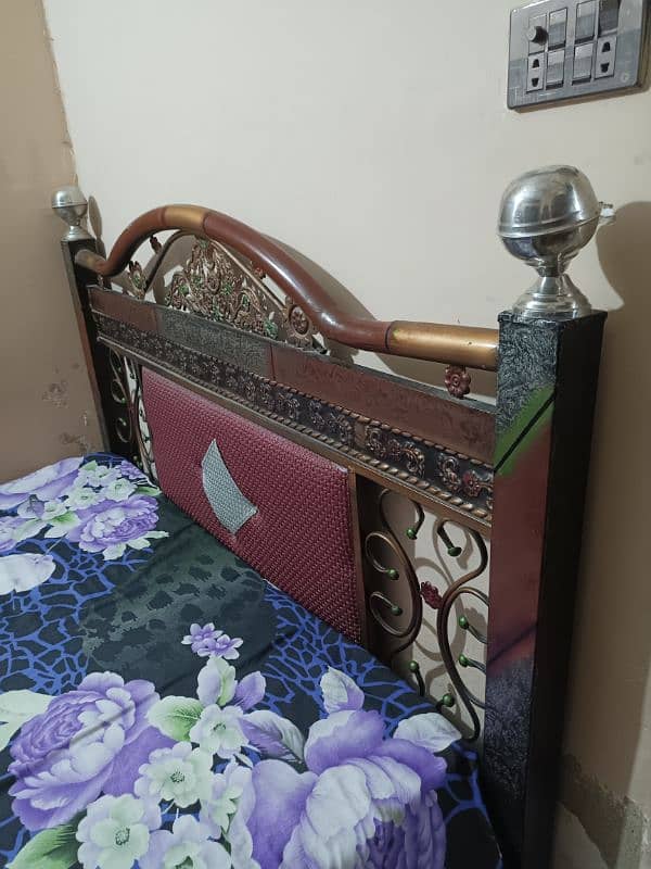 iron bed with mattress 1