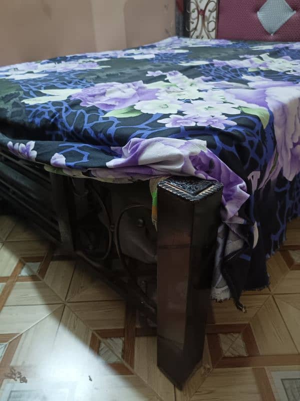 iron bed with mattress 2