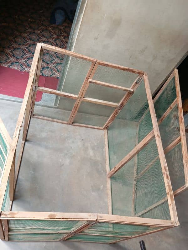 wooden folding cage 1