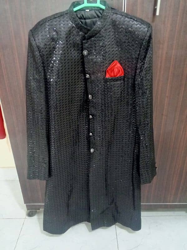 Black Sherwani / Kulla/ Shawl / khusa 2