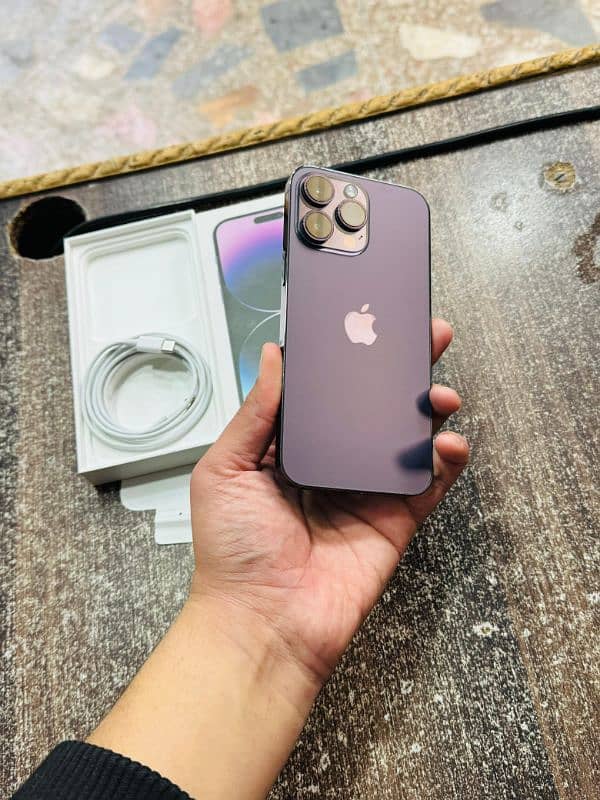 iphone 14 Pro Max 256GB Dual pHycial Complete Box 0