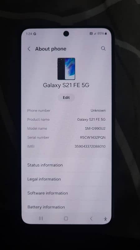 Galaxy S21 FE 5G Non PTA 6/128  Only Set Good Condirion. 9