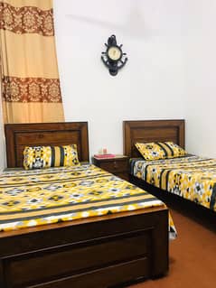 TWO Single Bed Pure Wooden