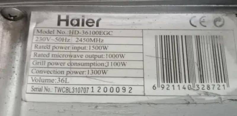 Haier microwave oven steel body 3