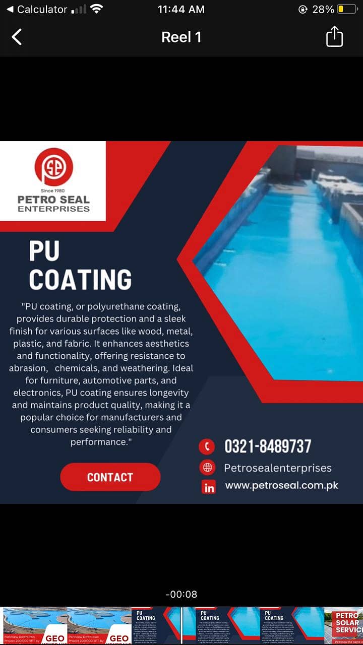 Premium Polyurethane, Coating - Leak Proofing & Waterproofing, Roof 13