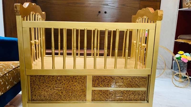 Wooden baby cot 6