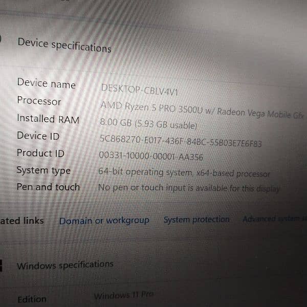 HP ELITE BOOK RYZEN 5 PRO 3500U NOTE BOOK 4