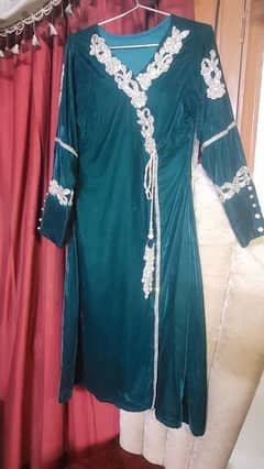 velvet angrakha frock