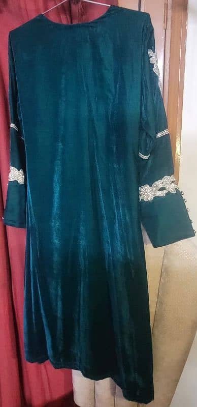 velvet angrakha frock 2