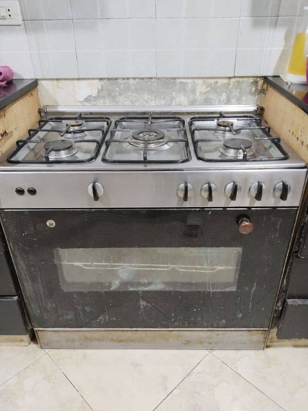 cooking range along with hood 5