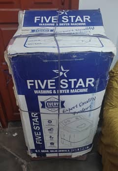 5 Star Brand new washing machine available at low price.