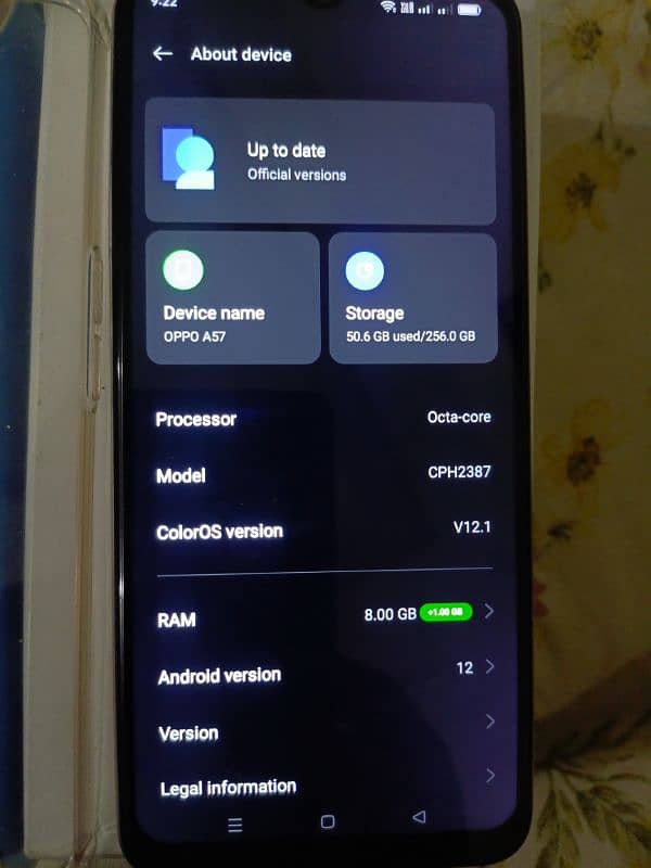 exchange 256GB 9GB oppo A57 2